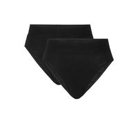 Calida Women's Elastic Duopack Briefs, Opaque, Black, 44-46 (Pack of 2)