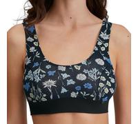 CALIDA Women's Elastic Trend Bra, Black Print, 40-42