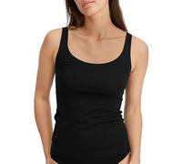 CALIDA Women's Essential Cotton T-Shirt, Opaque, Black, 10 UK/12 UK