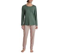CALIDA Women's Grounded Nights Pajama Set, Laurel Green, 32-34