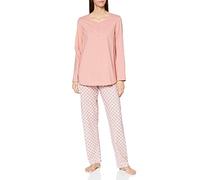 Calida Women's Lovely Nights Pajama Set, Opaque, Rose Bud, L