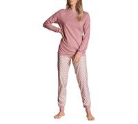 CALIDA Women's Lovely Nights Pyjamaset mit Bündchen Pajama Set, Opaque, Rose Bud, 48-50