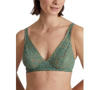 CALIDA Women's Natural Comfortable Lace Bra, Semi-Transparent, Laurel Green, 34A