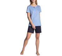 Calida Women's Night Lovers Pajama Set, Dark Lapis Blue, X-Small