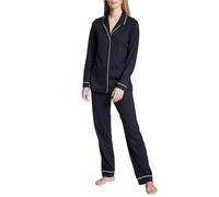 Calida Women's Night Lovers Pajama Set, Dark Lapis Blue, S