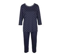 Calida Women's Night Lovers Pajama Set, Dark Lapis Blue, X-Small