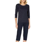 Calida Women's Night Lovers Pajama Set, Dark Lapis Blue, X-Small