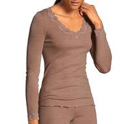 CALIDA Women's Richesse Lace T-Shirt, Truffle Brown, M
