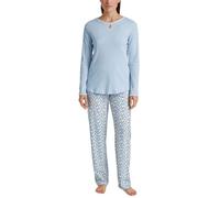CALIDA Women's Sweet Dreams Pajama Set, Opaque, Arctic Ice, 48-50