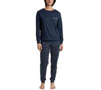 CALIDA Women's Sweet Dreams Pajama Set, Opaque, Peacoat Blue, 40-42