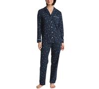 CALIDA Women's Sweet Dreams Pajama Set, Opaque, Peacoat Blue, 44-46