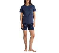 CALIDA Women's Sweet Dreams Pajama Set, Peacoat Blue, 44-46
