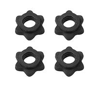 CALIDAKA 4pcs Spinlock Collars, Dumbbell Hex Nut, Dumbbell Rod Nut, 1 Inch Standard Barbell Screw Collar, Nonslip Dumbbell Screw Clamps for Dumbell Weight Lifting Fitness Training