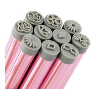 CALIDAKA Nail Art Stamp Pen - 2025 Tools, Floral & Geometric Patterns, DIY Stamping Pen Set (10 PCS)