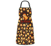 Califer Lover Gift Fire Spirited Kitchen Apron A Heart's A Heavy Burden Apron With Pocket Fire Demon Housewarming Gift (Burden Apron)