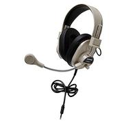 Califone 3066AVT Deluxe Multimedia Stereo Headset with To Go Plug, Rugged ABS Plastic Headstrap with “Comfort Sling” Better Distributes the Weight for Increased Comfort, Fully Adjustable Headband