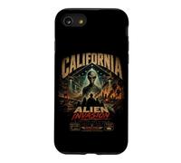 California Alien Invasion Retro UFO UAP Extraterrestrial Case for iPhone SE (2020) / 7/8