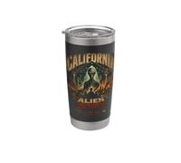 California Alien Invasion Retro UFO UAP Extraterrestrial Stainless Steel Insulated Tumbler