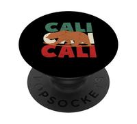 California Bear Cali Surfing Bear Retro Surf Vintage 70s 80s PopSockets Adhesive PopGrip
