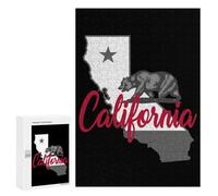 California Bear Fun Wooden Picture Vertical Version Puzzle Creative Gift Wood Jigsaw for Adults And Family Game