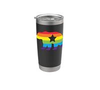 California Bear LGBTQ Pride Flag Rainbow Equality Design Stainless Steel Insulated Tumbler