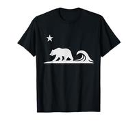 California Bear Ocean Waves BBeach T-Shirt
