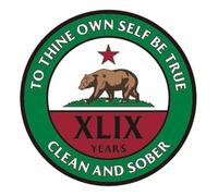 California Bear Recovery Medallion Years 1-50 Available Alcoholics Anonymous AA Chip (Year 1-50) Year 49