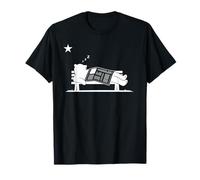 California Bear Sleeping on Bench with Newspaper T-Shirt