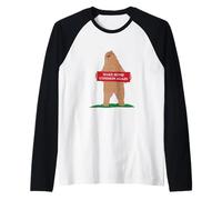 California Bear Standing Up Make Sense Common Again Raglan Baseball Tee