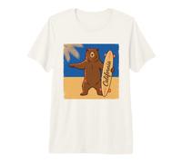 California Bear Tshirt Surf Retro Beach Ocean Surfing Cali Premium T-Shirt