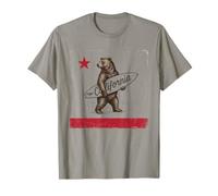 California Bear Tshirt Surf Retro Beach Ocean Surfing Cali T-Shirt