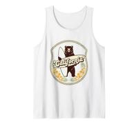 California Bear Tshirt Surf Retro Beach Ocean Surfing Cali Tank Top