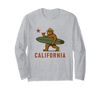 CALIFORNIA BEAR WITH SURF BOARD - SHAKA SIGN Long Sleeve T-Shirt