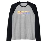 California Cali Flag Raglan Baseball Tee