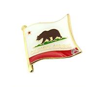 California Californian USA State Metal Enamel Flag Pin Badge