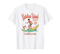 California Catalina Island Avalon CA Surfer Surfing Beach T-Shirt