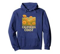 California Coast Fields of Orange Poppies Flowers Cali Pullover Hoodie