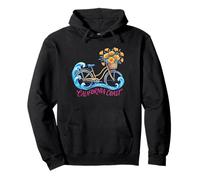 CALIFORNIA COAST Watercolor Beach Cruiser Bicycle Aesthetic Pullover Hoodie