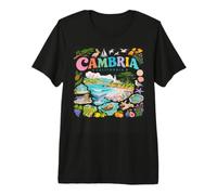 California Coastal Landmarks Nature Collage Design Premium T-Shirt