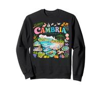 California Coastal Landmarks Nature Collage Design Sweatshirt