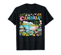 California Coastal Landmarks Nature Collage Design T-Shirt