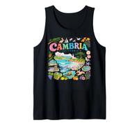 California Coastal Landmarks Nature Collage Design Tank Top