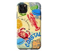 California Coastal Seafood Collage Retro Beach Food Art Case for iPhone 11 Pro Max