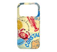 California Coastal Seafood Collage Retro Beach Food Art Case for iPhone 17 Pro