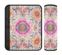 California Condor Flower Floral 2 pcs Shoulder Strap More Comfort Driving for Van Protector para cinturón de carro