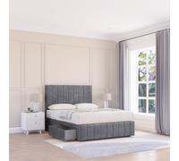 California Coniston Bed Set ,No Drawers Mattress & 54" Headboard Sloomy Dark Grey Single