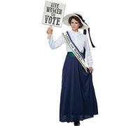 California Costumes 00713XL American Suffragette - Adult Costume Character Sized, Blue, X-Large