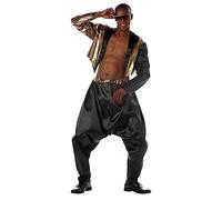 California Costumes 00789-Black/Gold-Small/Medium Old School Rapper 80s Adult-Sized Costume, Multicolored, Small/Medium
