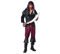 California Costumes 01353 Ruthless Rouge Pirate Adult-Sized Costume, Black/Red, Large