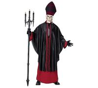 Men's Black Mass Religious Pope Halloween Fancy Dress Costume